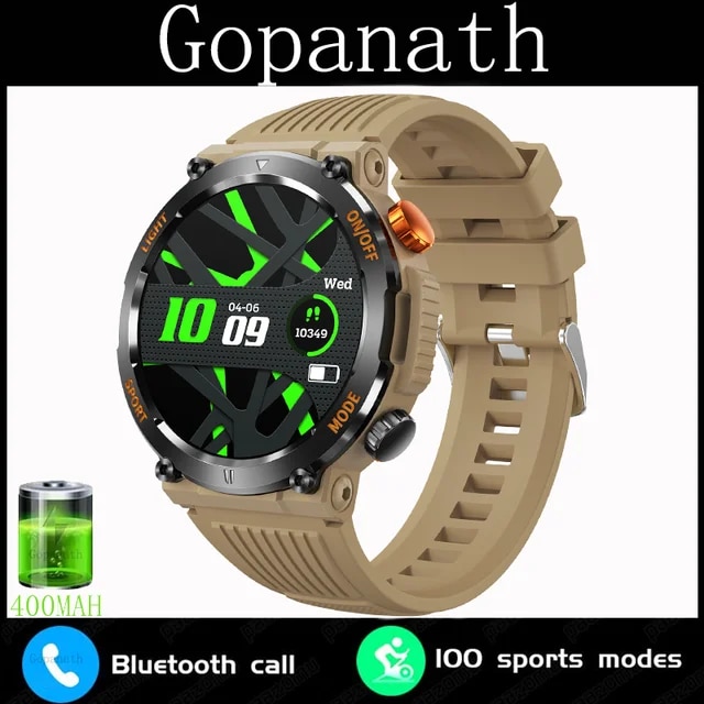 New Mens Smartwatch Compass Outdoor Sports Emergency Light IP67 Waterproof Bluetooth Call Full Touch Screen Smartwatch Men 2023 | Fugo Best