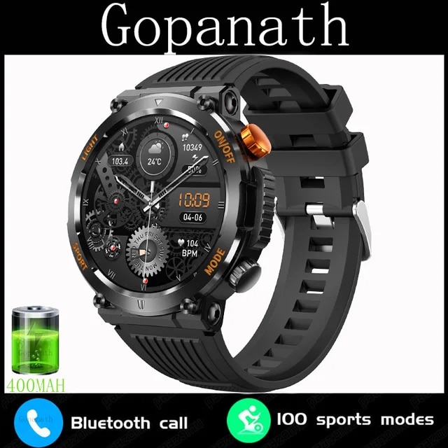 New Mens Smartwatch Compass Outdoor Sports Emergency Light IP67 Waterproof Bluetooth Call Full Touch Screen Smartwatch Men 2023 | Fugo Best