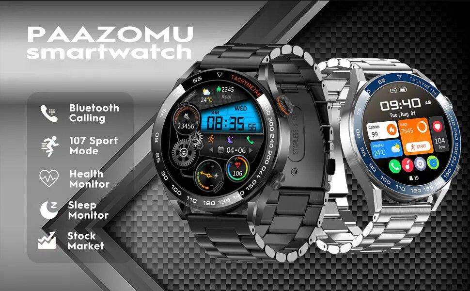 2023 New Smart Watch 2 in 1 With Bluetooth Headset 1.39 inch AMOLED BT Call NFC Smartwatch Men Music Sports Watches For Huawei | Fugo Best