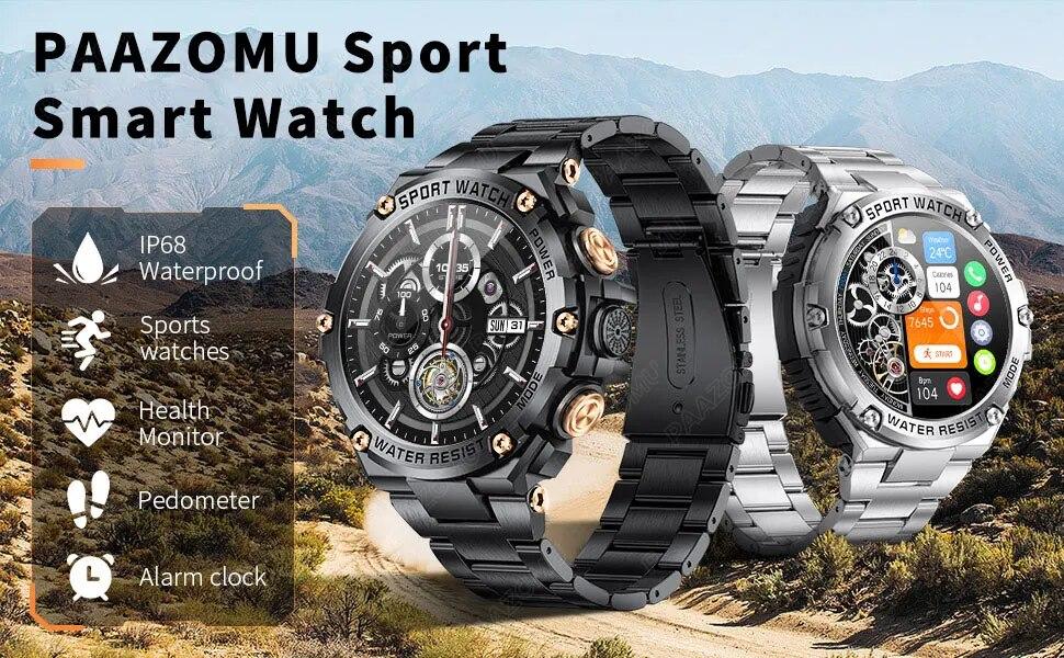 2023 New Smart Watch 2 in 1 With Bluetooth Headset 1.39 inch AMOLED BT Call NFC Smartwatch Men Music Sports Watches For Huawei | Fugo Best