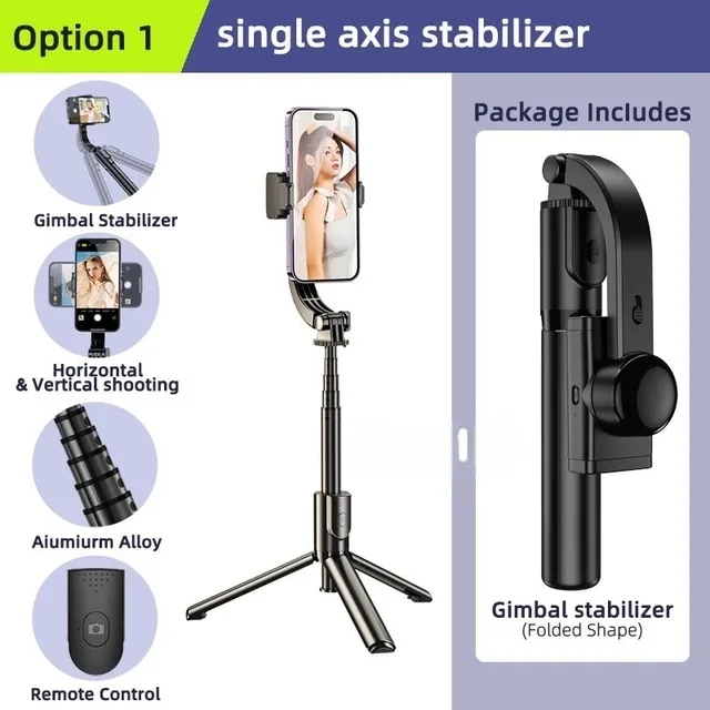 Smartphone Gimbal Stabilizer 3-Axis Phone Gimbal for Xiaomi iPhone 14 Pro Max YouTube TikTok Vlog Video Record | Fugo Best