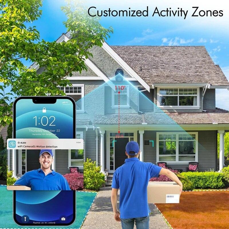 Security Cameras Wireless Outdoor, 2K Battery Powered WiFi Camera AI Motion Siren Spotlight, Color Night Vision, IP66 Waterproof | Fugo Best