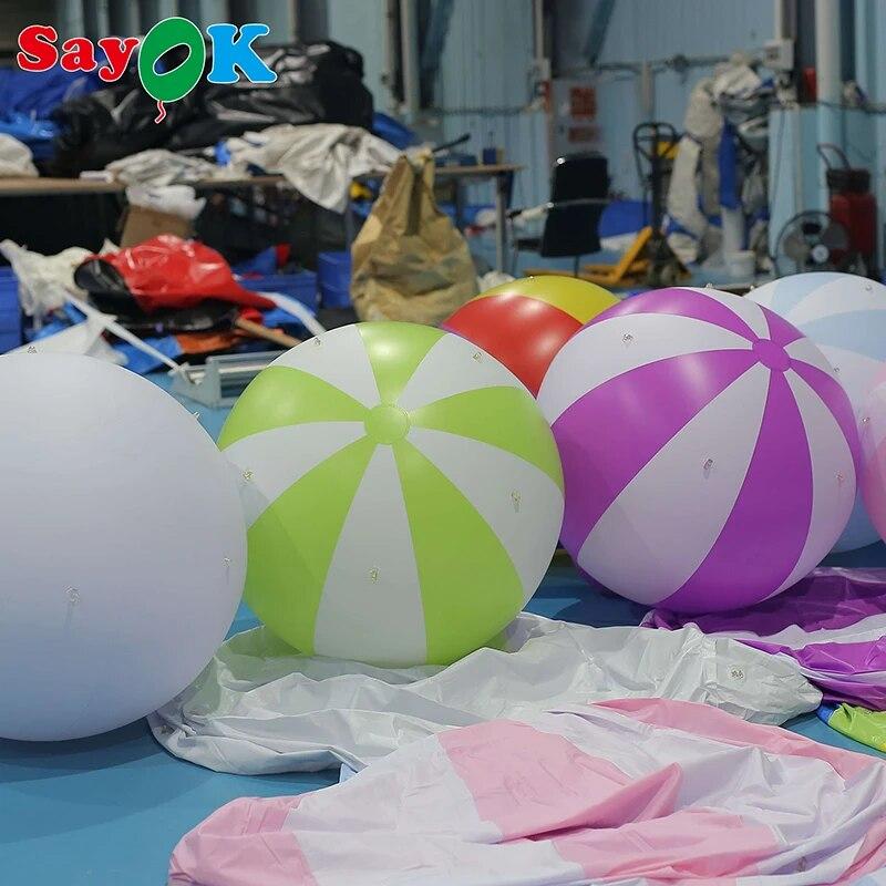 Sayok 3/5ft Inflatable Half Hot Air Balloon PCV Large Hanging Inflatable Strip Balloon for Advertising Birthday Party Show Decor | Fugo Best