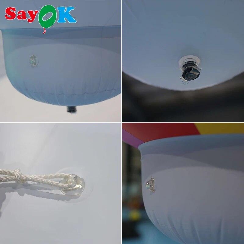 Sayok 3/5ft Inflatable Half Hot Air Balloon PCV Large Hanging Inflatable Strip Balloon for Advertising Birthday Party Show Decor | Fugo Best