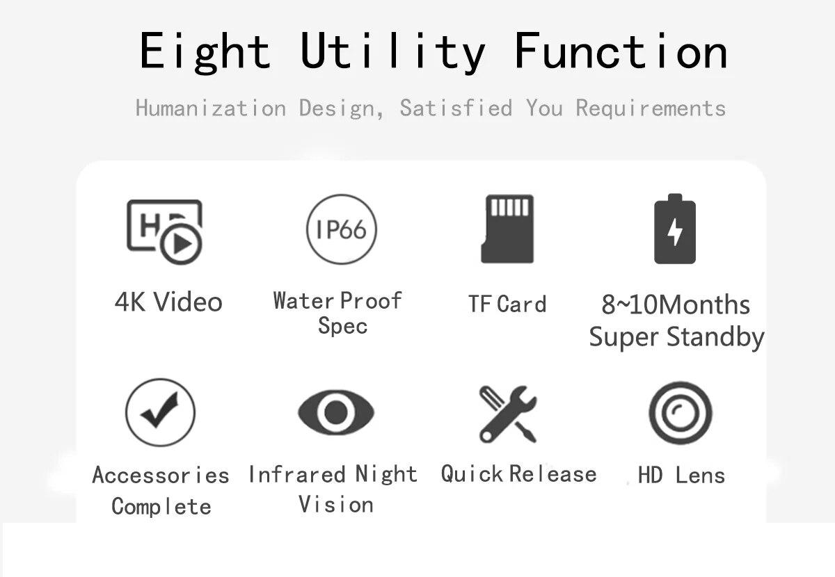 PR4000 Waterproof Hunting Trail Camera 4K 30MP Infrared Night Vision with 2.0 Inch Display Wildlife Monitoring Scouting Photo | Fugo Best