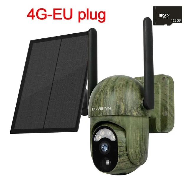 4G Solar Camera Network SIM Wireless Outdoor 2K HD Night Full Color Human/Animal Security Detection Wildlife Surveillance Camera | Fugo Best