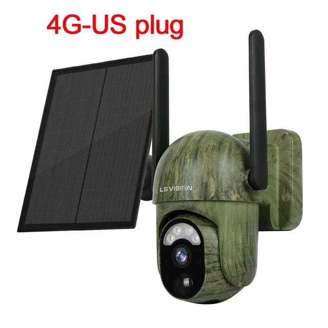 4G Solar Camera Network SIM Wireless Outdoor 2K HD Night Full Color Human/Animal Security Detection Wildlife Surveillance Camera | Fugo Best