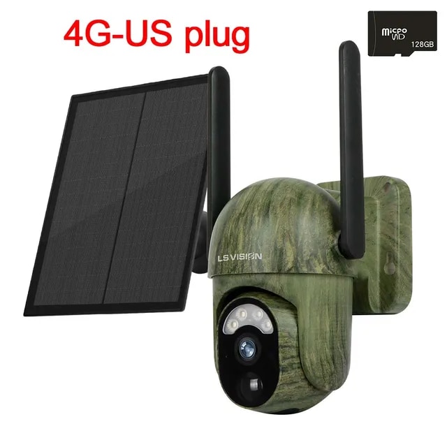 4G Solar Camera Network SIM Wireless Outdoor 2K HD Night Full Color Human/Animal Security Detection Wildlife Surveillance Camera | Fugo Best