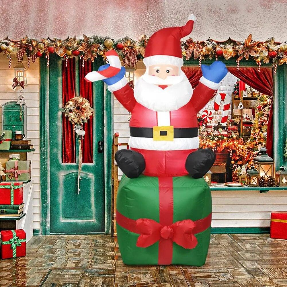 Giant Inflatable Santa Claus 1.8m Outdoor Glowing Christmas Decorations Home Party Create A New Concept Model Decor New Year | Fugo Best