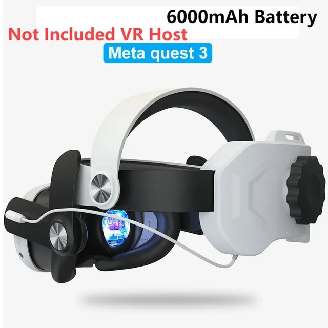 Head Strap For Meta Quest 3 Comfort Sponge VR Headwear Charging Headset with Built-in 8000/6000mAh Batteries For VR Accessories | Fugo Best