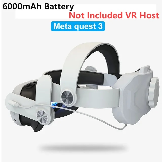 Head Strap For Meta Quest 3 Comfort Sponge VR Headwear Charging Headset with Built-in 8000/6000mAh Batteries For VR Accessories | Fugo Best