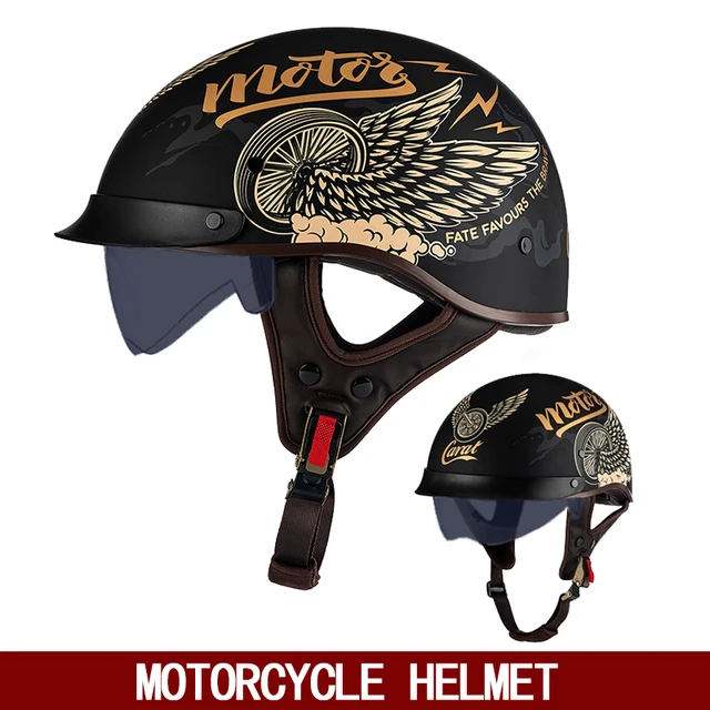 Retro helmet summer mens and womens electric motorcycle half helmet American Prince Harley helmet helmet | Fugo Best