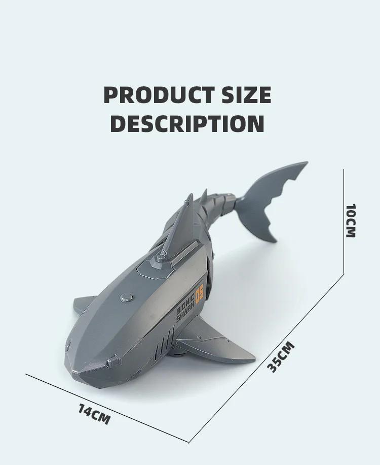 Smart Rc Shark whale Spray Water Toy Remote Controlled Boat ship Submarine Robots Fish Electric Toys for Kids Boys baby Children | Fugo Best