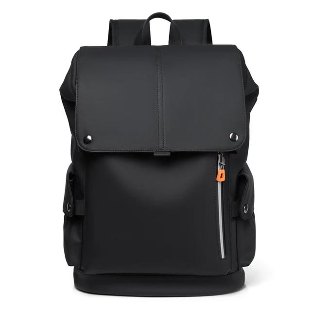 High Quality PU Leather Waterproof Mens Laptop Backpack Large Computer Backpack for Business Urban Man Backpack USB Charging | Fugo Best