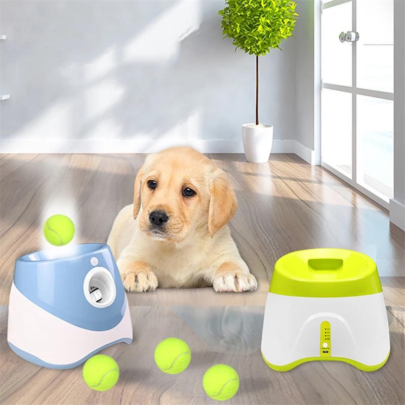 Dog Tennis Launcher Automatic Pet Dogs Chase Toy Mini Tennis Throwing Pinball Machine Fun Interactive Throw Rechargable Catapult | Fugo Best