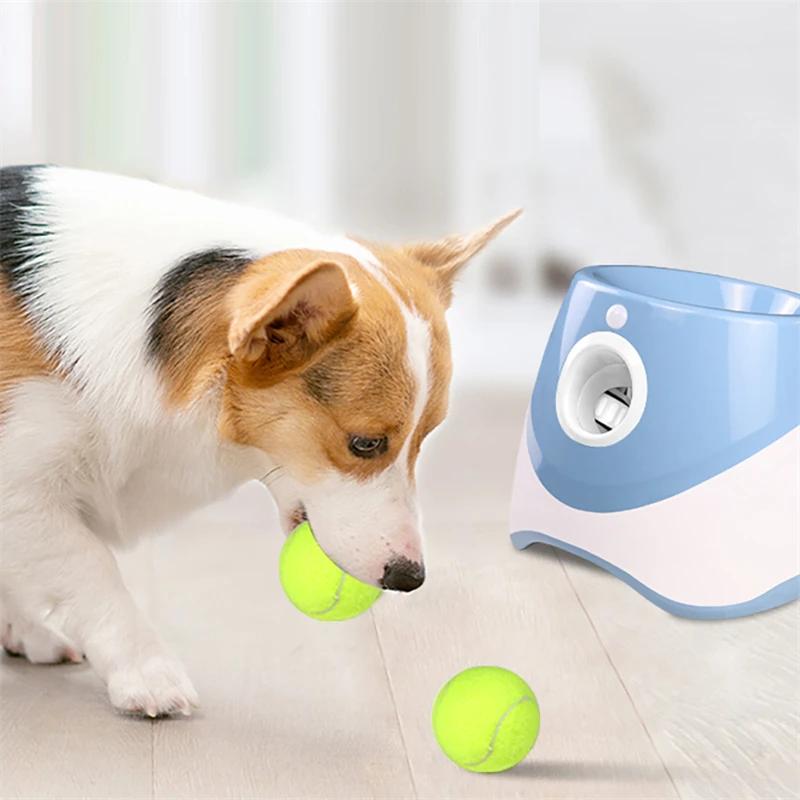 Dog Tennis Launcher Automatic Pet Dogs Chase Toy Mini Tennis Throwing Pinball Machine Fun Interactive Throw Rechargable Catapult | Fugo Best