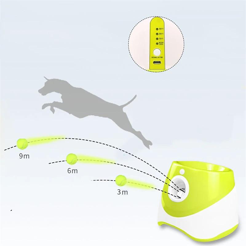 Dog Tennis Launcher Automatic Pet Dogs Chase Toy Mini Tennis Throwing Pinball Machine Fun Interactive Throw Rechargable Catapult | Fugo Best