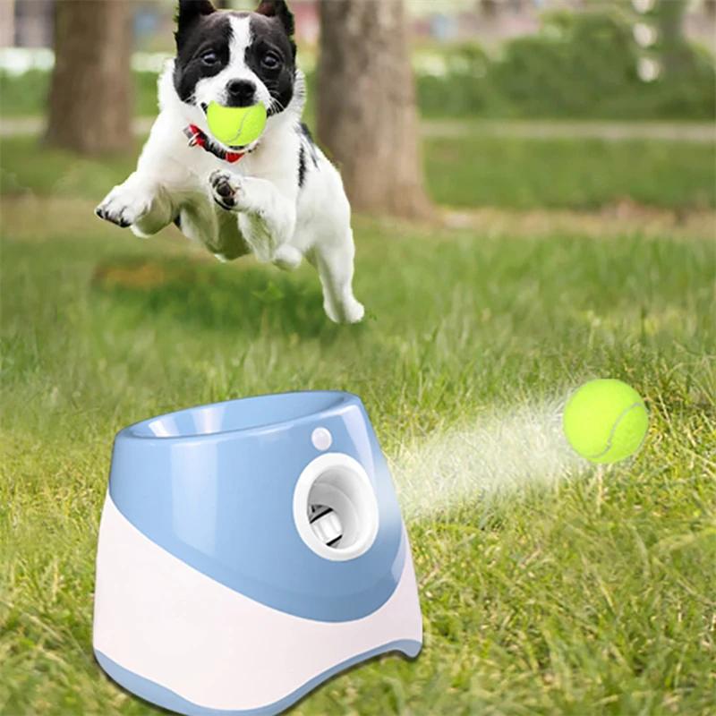 Dog Tennis Launcher Automatic Pet Dogs Chase Toy Mini Tennis Throwing Pinball Machine Fun Interactive Throw Rechargable Catapult | Fugo Best