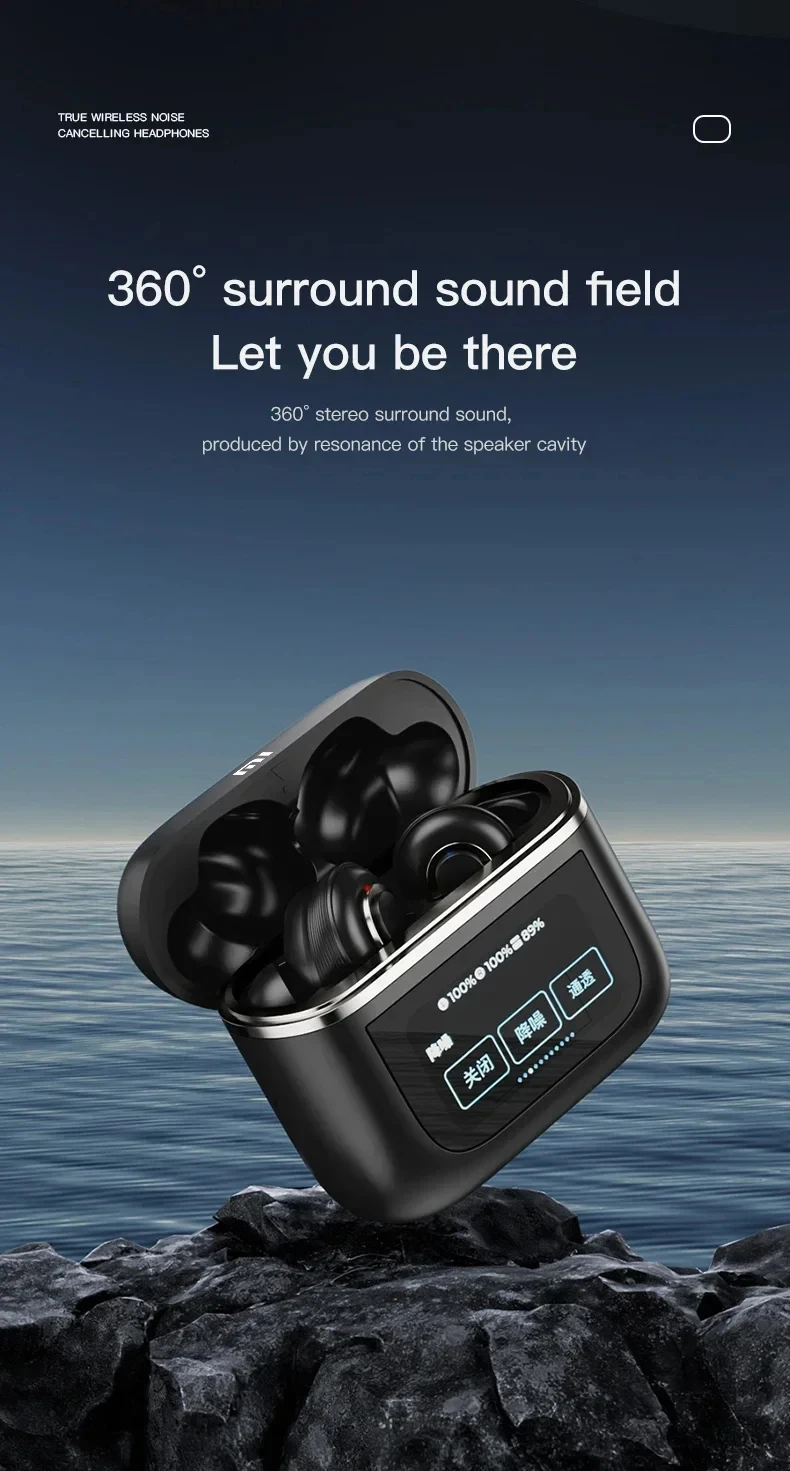 Xiaomi TWS V8 ANC ENC Earphone True Wireless Bluetooth Noise Cancelling Headphone In Ear Touch Screen Headset With Mic Earbuds | Fugo Best