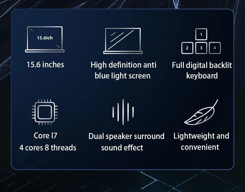 CARBAYTA Intel Laptop J4125 15.6 Inch Laptop DDR4 12GB RAM Max 3TB Windows 10 11 Pro 1920*1080 HDMI 5G WIFI Portable Netbook | Fugo Best