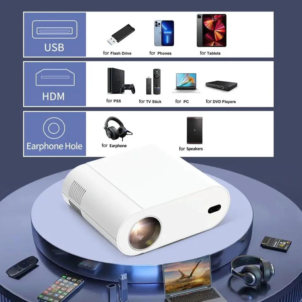 DITONG Projector 4K Android with Dual WiFi 6 and Bluetooth Auto Keystone Auto Focus Home Theatre HD Native 1080P Outdoor Movie | Fugo Best