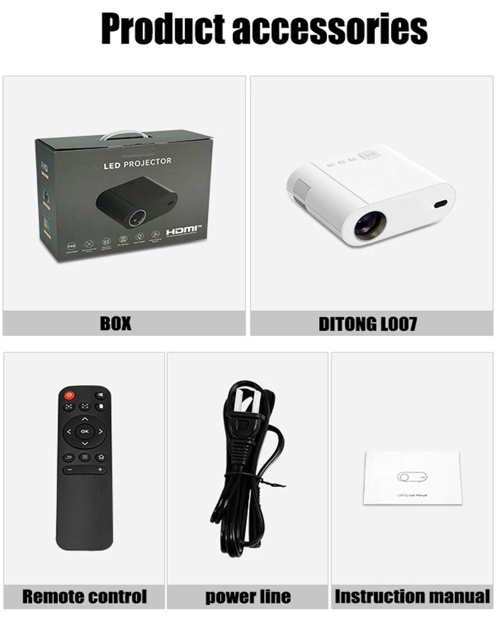 DITONG Projector 4K Android with Dual WiFi 6 and Bluetooth Auto Keystone Auto Focus Home Theatre HD Native 1080P Outdoor Movie | Fugo Best