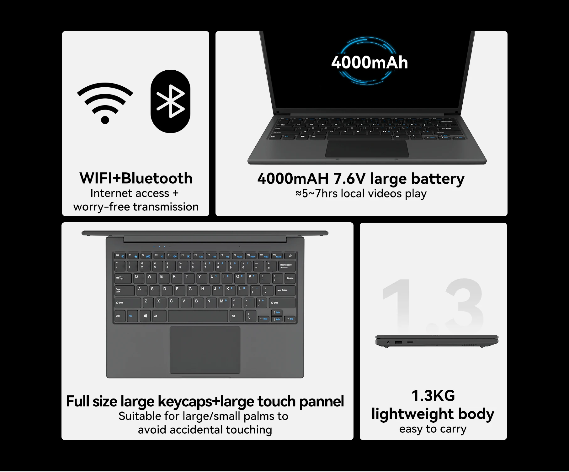 Adreamer LeoBook13 Laptop 8GB RAM 1TB SSD Computer 13.3-inch Intel Notebook 2560X1600 Resolution Celeron N4020 Portable Computer | Fugo Best