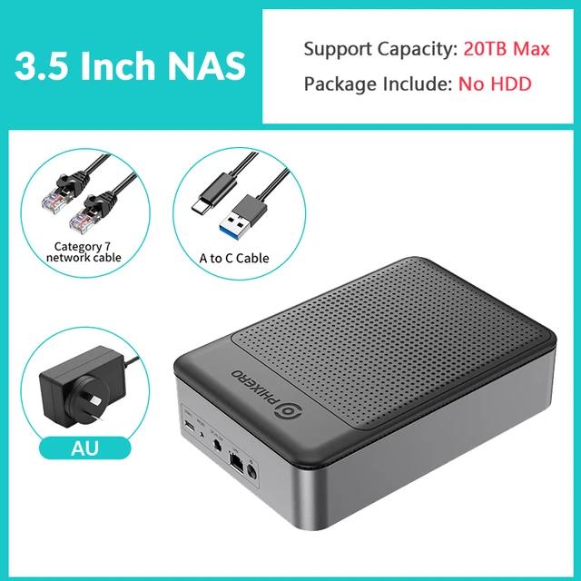 PHIXERO 3.5 inch HDD/SSD Enclosure NAS Network HDD Storage Box HD External Case USB Hard Disk Drive House Personal Cloud Serve | Fugo Best