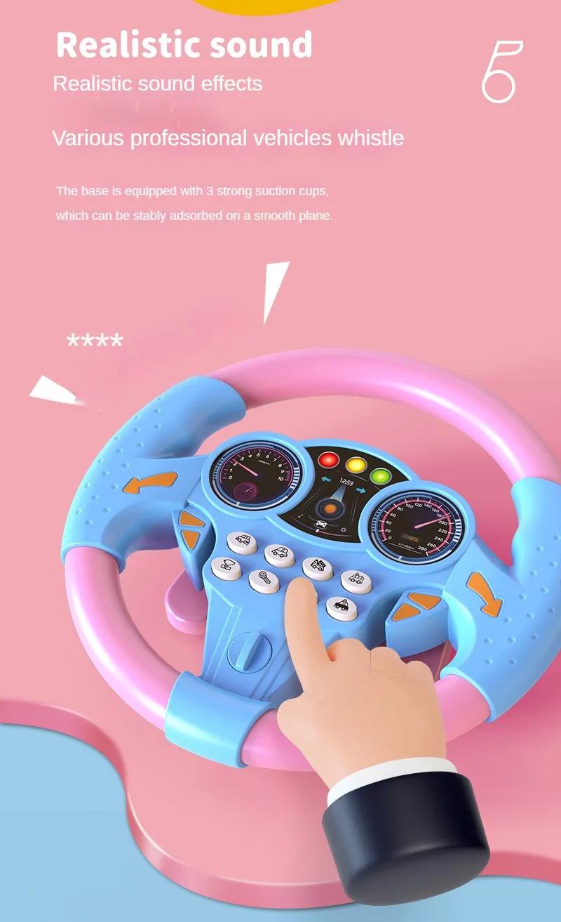 Infant Shining Simulation Steering Wheel Toys Childrens Toy Kids Early Education Copilots Stroller Steering Wheel Vocal Toys | Fugo Best