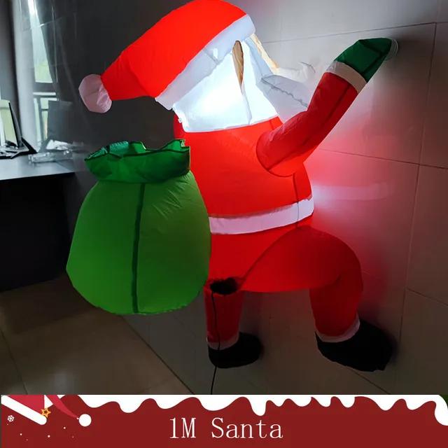 6 FT Tall Christmas Inflatable Hanging Santa Santa with Gift Bag Decorations Blow Up Climbing Santa with LED Lights Outdoor Toys | Fugo Best