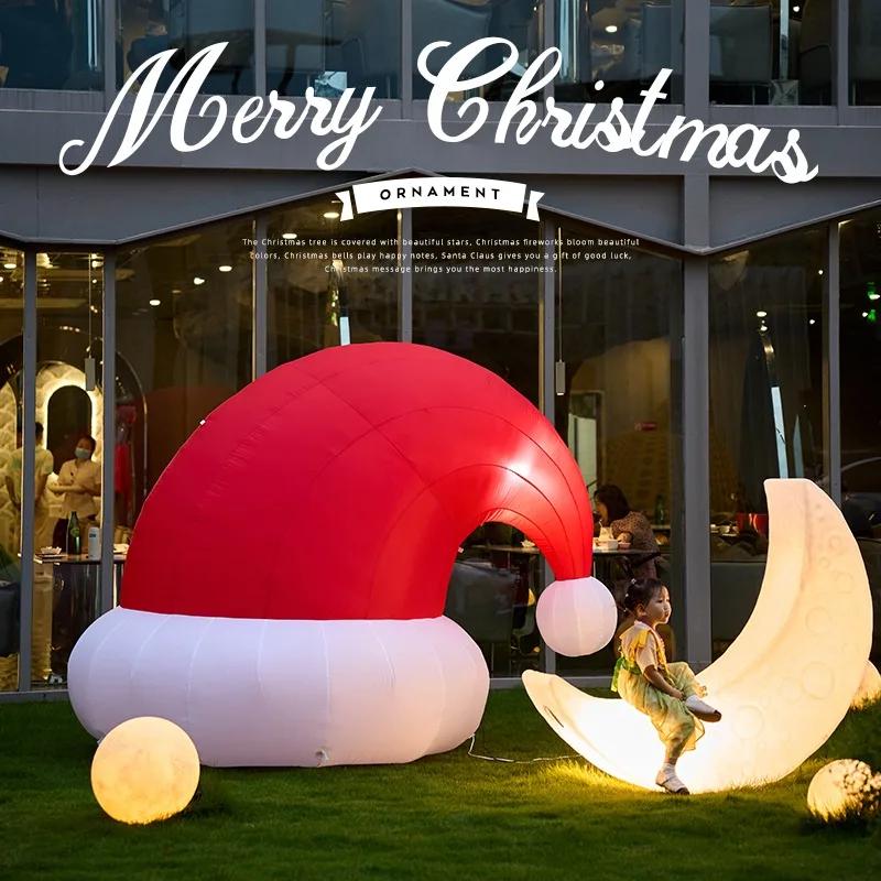 6 FT Tall Christmas Inflatable Hanging Santa Santa with Gift Bag Decorations Blow Up Climbing Santa with LED Lights Outdoor Toys | Fugo Best