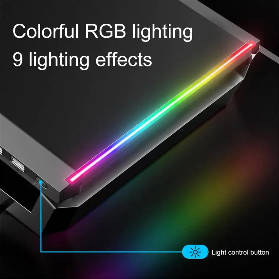 RGB Monitor Stand 4 USB Charging Desk Organizer Bracket Computer Monitor Holder Keyboard Riser | Fugo Best