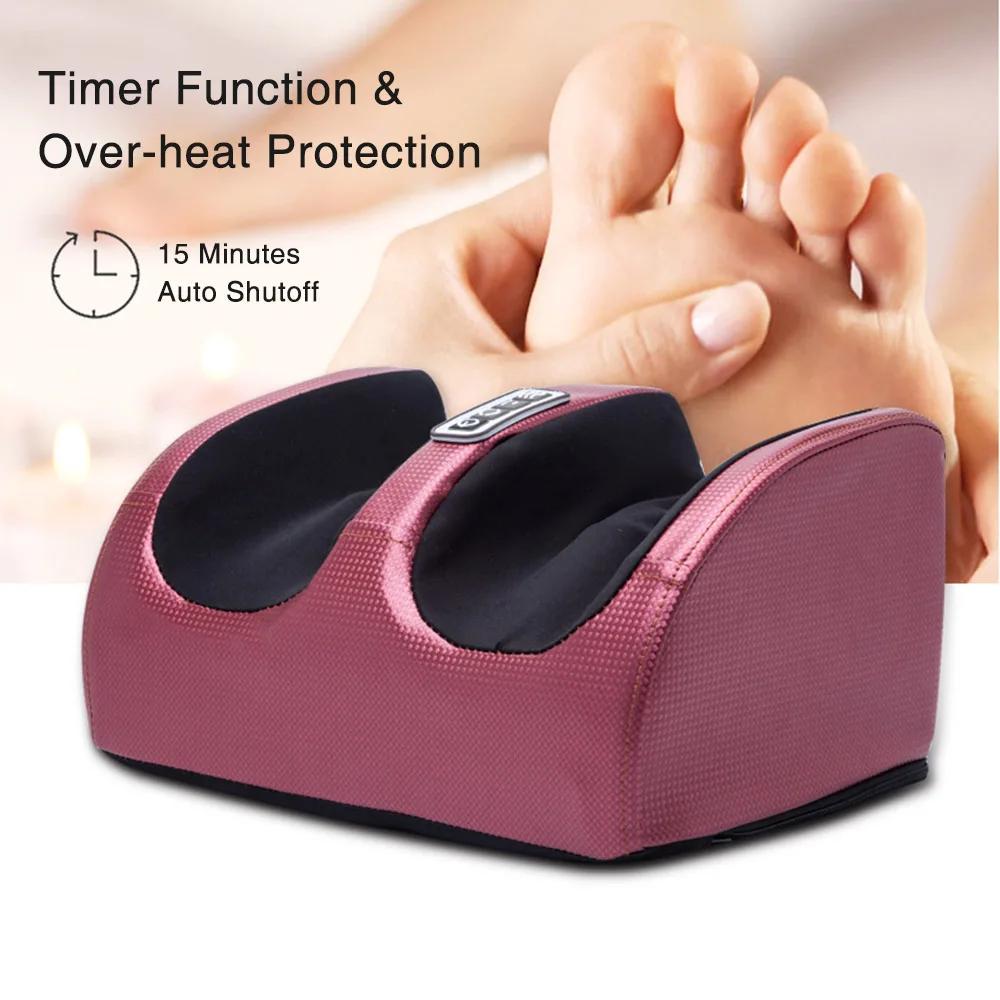 Electric Foot Massager Heating Therapy Hot Compression Shiatsu Kneading Roller Muscle Relaxation Pain Relief Foot Spa Machine | Fugo Best