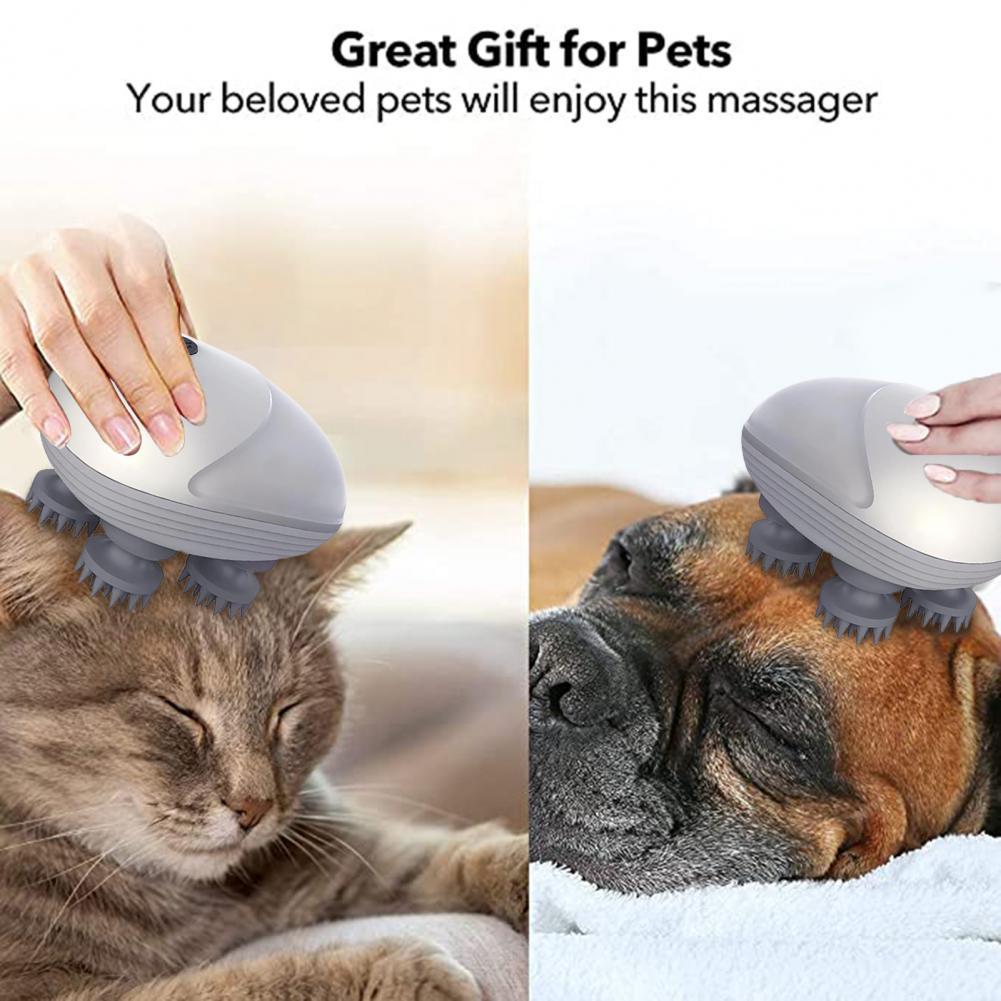 Cat Massager Waterproof Soft Head Comfortable Adjustable Modes Handheld Electric Scalp Massager Pet Supplies | Fugo Best