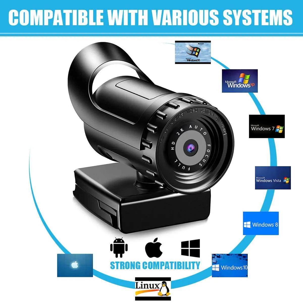 4K 2K Auto Focus Webcam for PC, USB Computer Camera Video Cam for Streaming Gaming Conferencing Mac Windows PC Laptop Desktop | Fugo Best