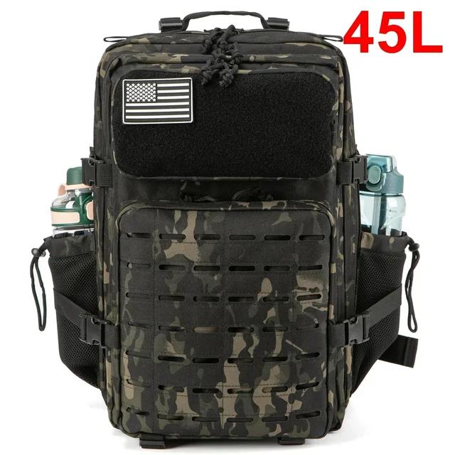 25L/45L Tactical Backpack Outdoor for Men and Women heavy duty Bag Small School Rucksack Hiking backpac kwith Bottle Holder | Fugo Best