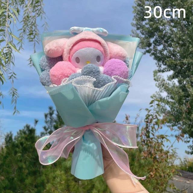 Kawaii Hello Kitty Cat Dolls With Artificial Flowers Creative Sanrio Bouquet Christmas Valentine Birthday Graduation Gifts | Fugo Best