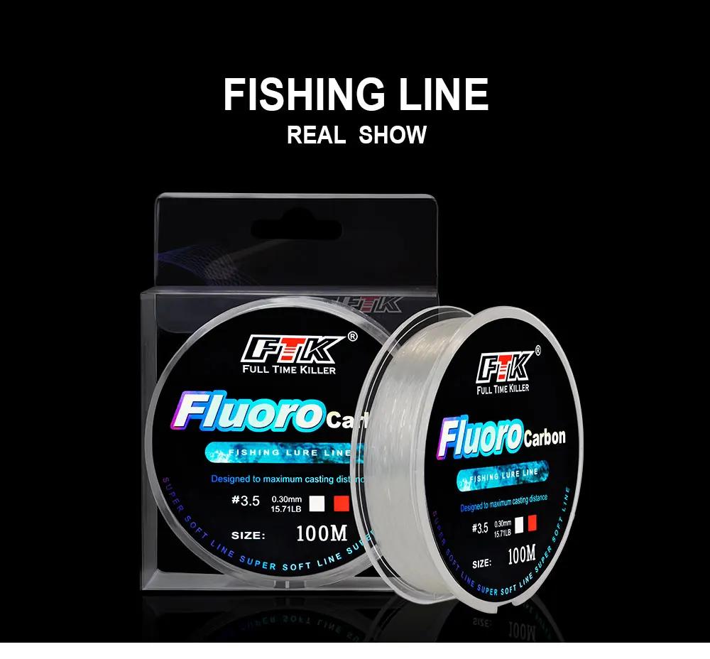 FTK 100m 4.13-34.32LB Fluorocarbon Fishing Lure Line Carbon Fiber Leader Fly Fishing Line Super Soft Line Pesca | Fugo Best