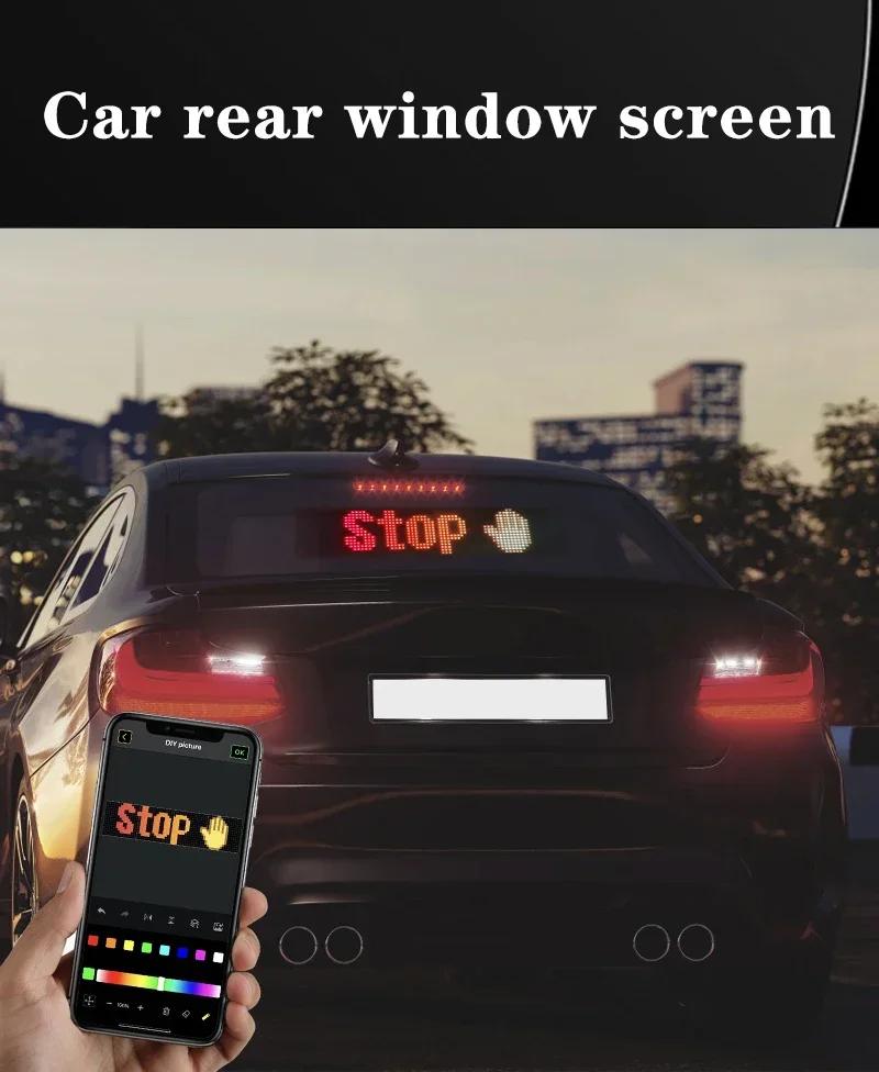 Car LED Matrix Pixel Panel DIY RGB LIghting Graffiti Scrolling Text Board Windshield Advertising Screen Bluetooth APP Control | Fugo Best