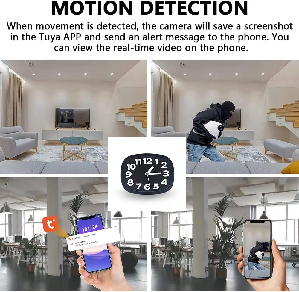 FHD Wireless Clock Camera 1080P Support 2.4G WiFi Motion Detection Home Protection Security Recorder Camera for Kids | Fugo Best