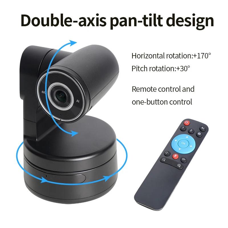 MINI 4K PTZ Webcam AI Tracking Gesture Recognition Control Built-in Mic USB Video Camera for Laptop Live Streaming | Fugo Best