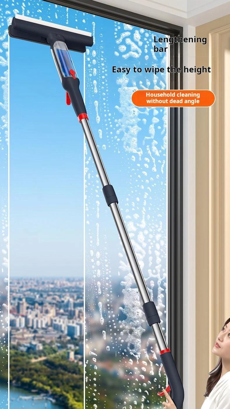 Window Cleaner Mop Household Multifunctional With Silicone Scraper Glass Spray Washer for Glass Outdoor Window Cleaning Tool | Fugo Best