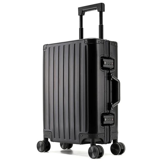 2024 New Large Capacity Durable Luggage Magnalium Aluminum Alloy Men Man Women Carry-On Boarding Travel 20/24/26/28 | Fugo Best