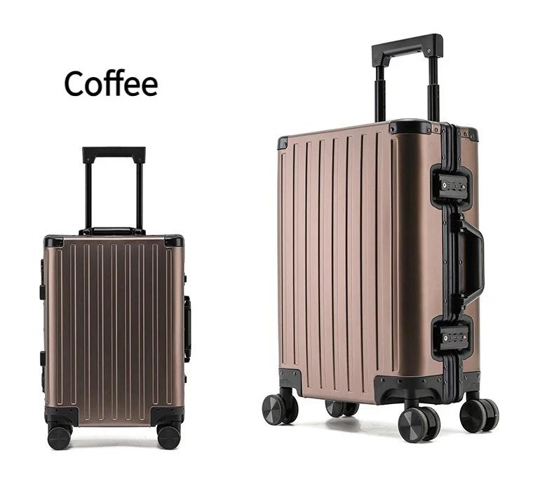 2024 New Large Capacity Durable Luggage Magnalium Aluminum Alloy Men Man Women Carry-On Boarding Travel 20/24/26/28 | Fugo Best