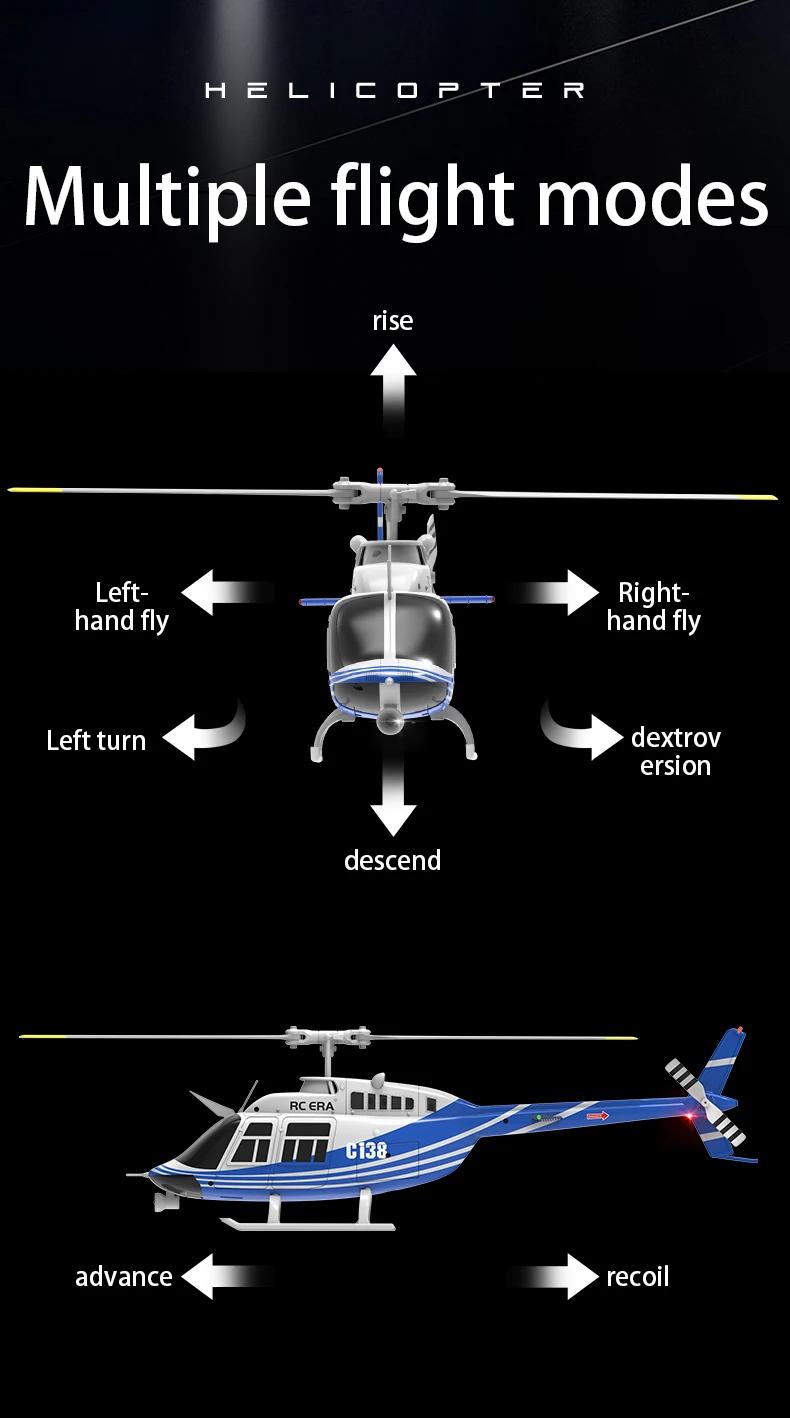 RC ERA C138 Remote Control Simulation RC Bell 206 Helicopter Altitude Hold 2.4g Genuine 6axis Gyro | Fugo Best