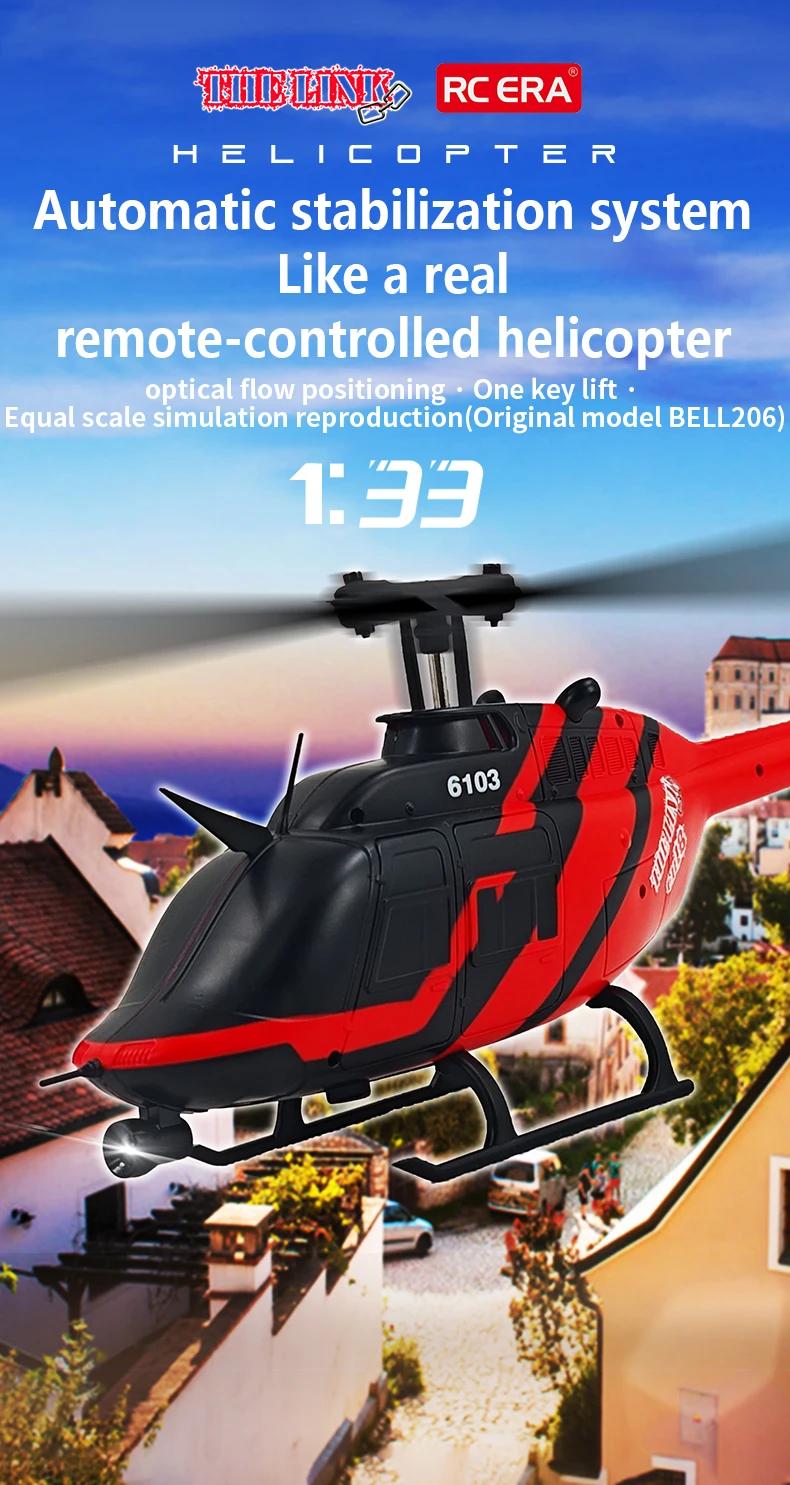 Coolbank RC ERA C138 6CH RC Helicopter Crash Resistant Electric Simulation BELL 206 helicopter 6axis Gyro Childrens Toys | Fugo Best