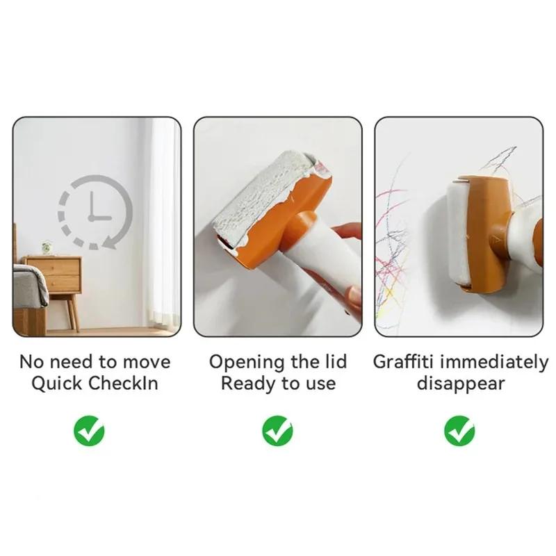 Antibacterial Wall Paint Roller Waterbased Repair Brush Painting For House Interior Wall Portable White Latex Paint Small Roller | Fugo Best