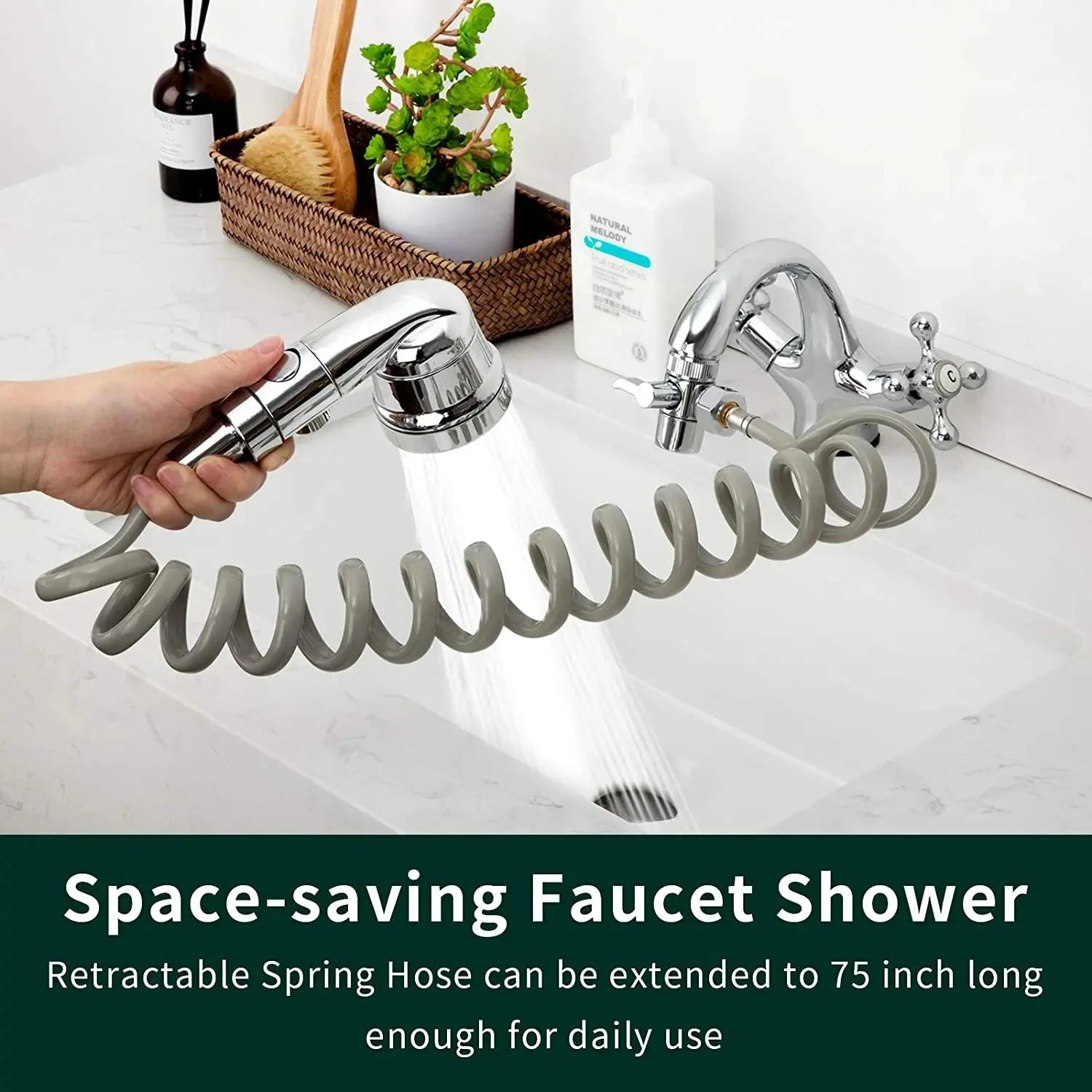 New Faucet extender external shower head bathroom faucet adapter attachment washbasin faucet external shower head set | Fugo Best