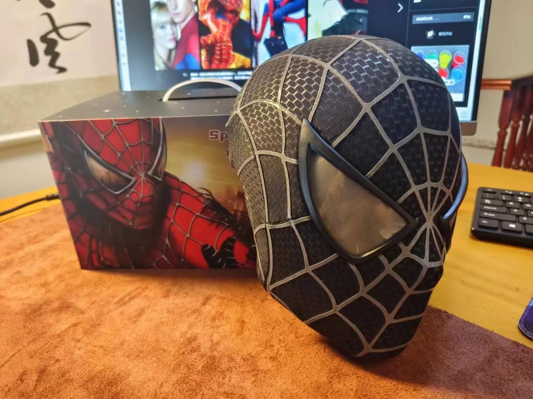 Remote Control Elastic Toys Marvel Spiderman Headgear Mask Cosplay Moving Eyes Electronic Mask Spider Man Adults Xmas Gift | Fugo Best