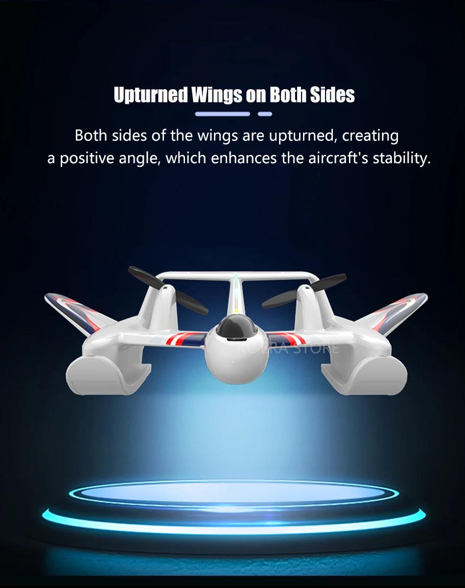 Amphibious Waterproof Gyro Stabilized EPP Foam Fixed-Wing Glider Aircraft RC Plane with LED Lights 2.4G Radio Control Airplane | Fugo Best